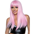 LEG AVENUE - PARRUCCA LUNGA LISCIA FRANGIA ROSA – Accessori