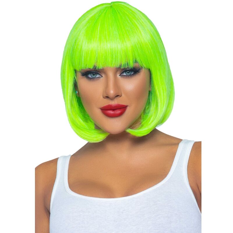 LEG AVENUE - PARRUCCA BOB FLUORESCENTE VERDE NEON – Accessori