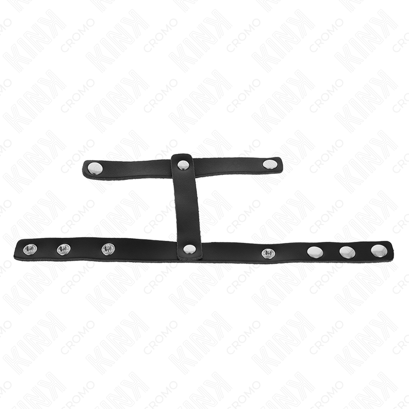 KINK - ANELLO PER PENE E CINTURINO DIVISORE PER PALLE REGOLABILE IN PELLE – Anelli per pene in metallo BDSM – foto 5