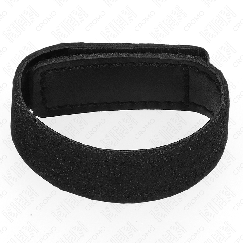 KINK - ANELLO PER PENE IN PELLE CON CHIUSURA IN VELCRO 20 X 2 CM – Anelli per pene in metallo BDSM – foto 4