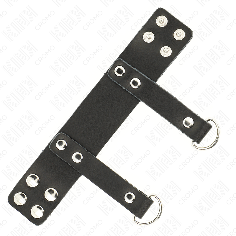 KINK - ANELLO PER PENE CON ANELLI A FORMA DI "D" 18,5 X 3,3 CM – Anelli per pene in metallo BDSM – foto 4