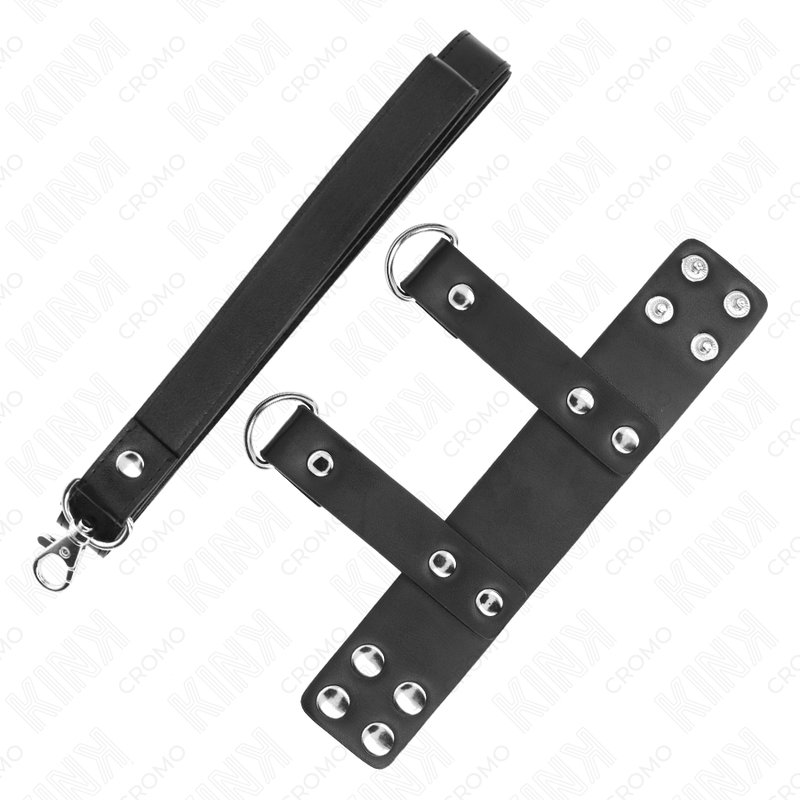 KINK - ANELLO PER PENE CON CINTURINO IN PELLE REGOLABILE – Anelli per pene in metallo BDSM – foto 4