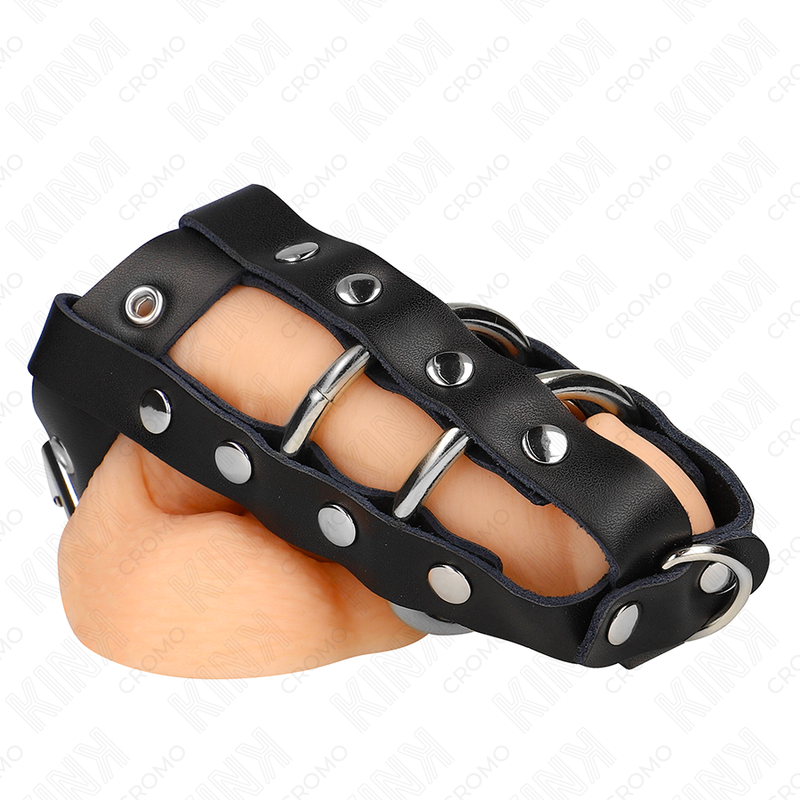 KINK - GABBIA PER PENE REGOLABILE CON BLOCCAGGIO – Anelli per pene in metallo BDSM – foto 2