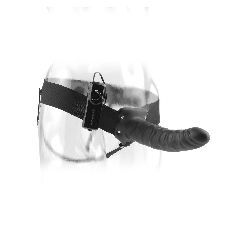 FETISH FANTASY SERIES - 19 CM STRAP-ON CAVO VIBRANTE NERO – Estensore del pene con imbracatura – foto 3
