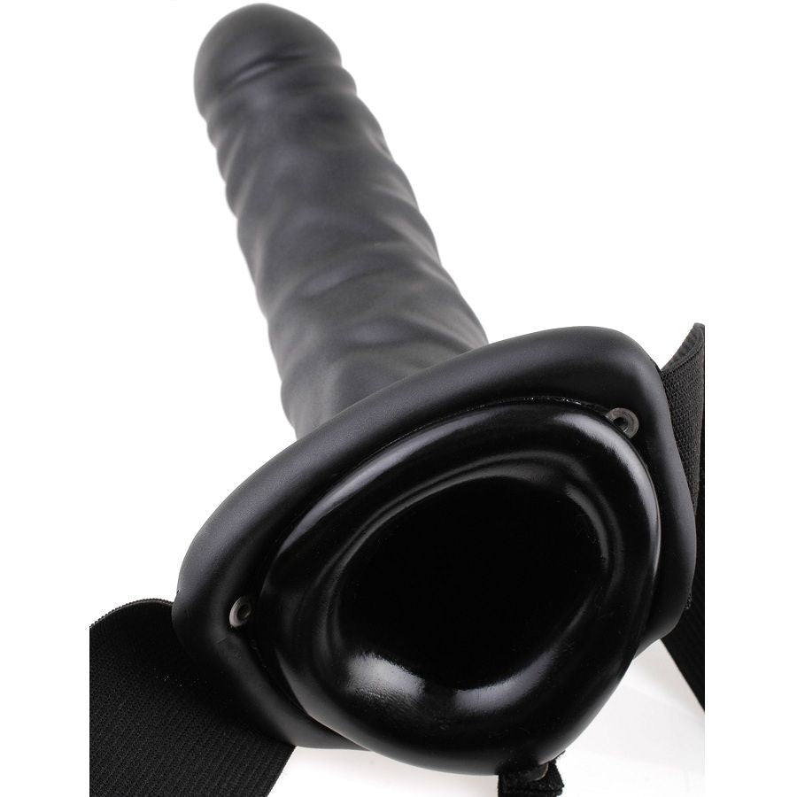 FETISH FANTASY SERIES - 19 CM STRAP-ON CAVO VIBRANTE NERO – Estensore del pene con imbracatura – foto 5