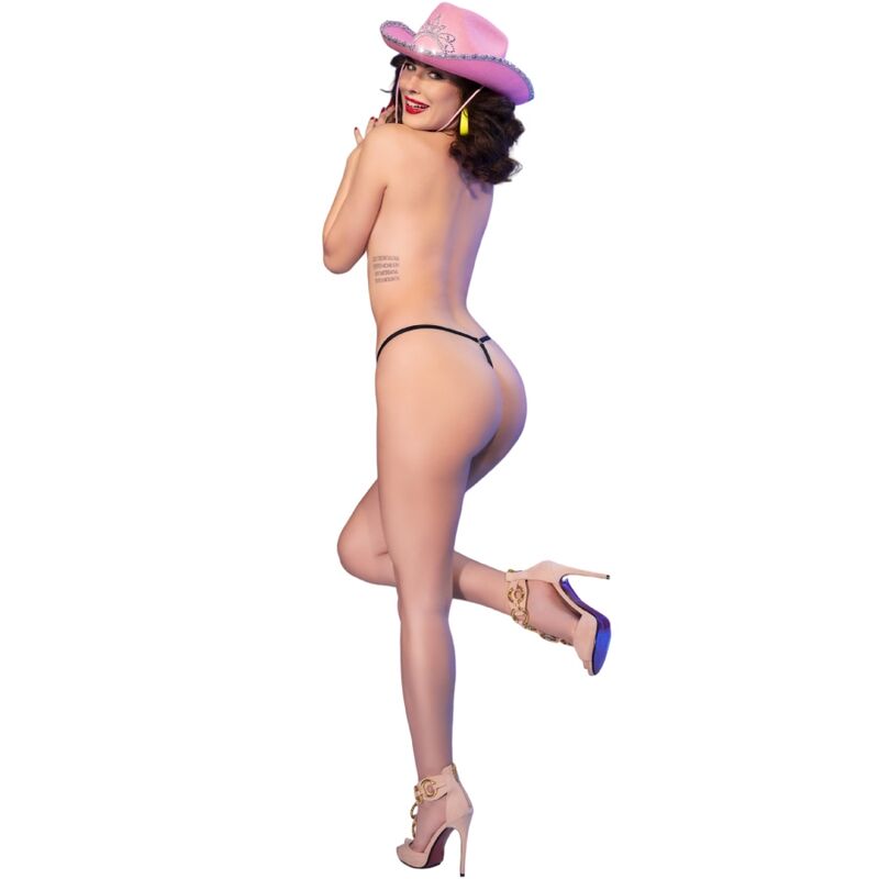 CHILIROSE - CR 4836 PERIZOMA KISS ME NERO S/M – Infradito – foto 6