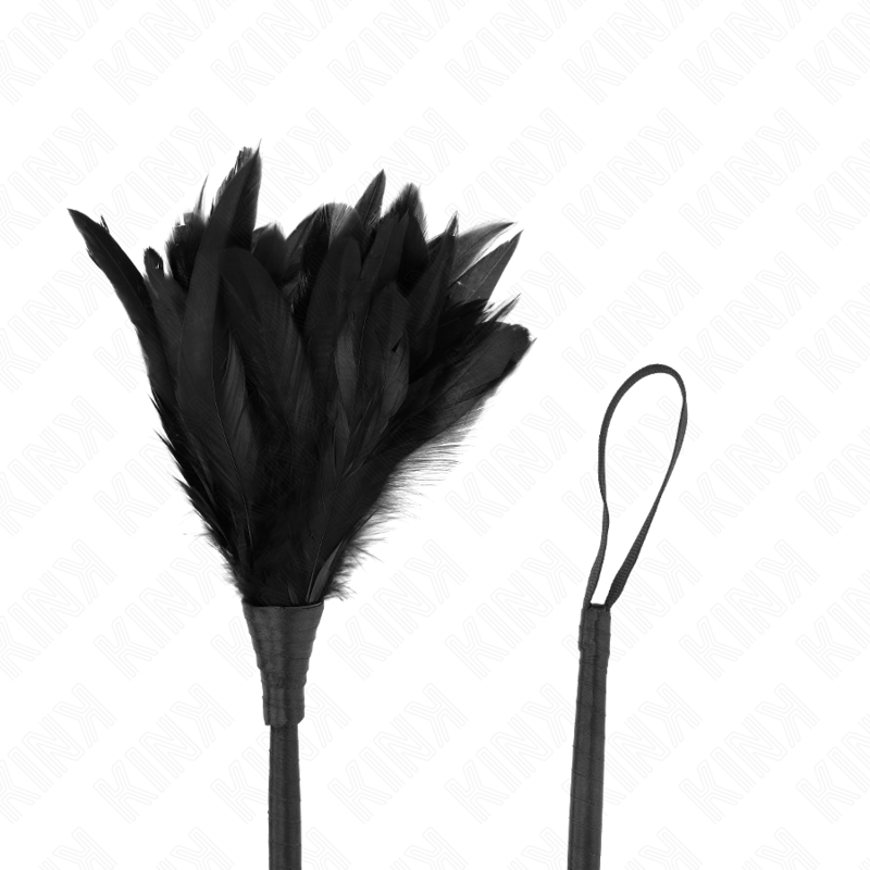 KINK - PIUME DI POLLO SOLLEGATO A FORMA DI CORNO NERO 36 CM – Piume – foto 4