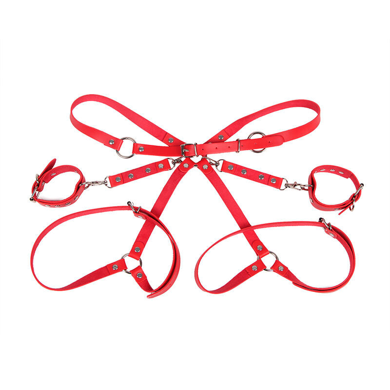 SUBBLIME - 953706 MANETTE CON CINTURA BONDAGE ROSSO TAGLIA UNICA – Set di schiavitù – foto 4