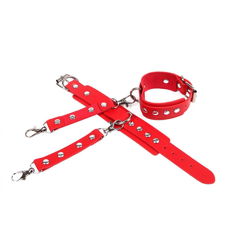 SUBBLIME - 953706 MANETTE CON CINTURA BONDAGE ROSSO TAGLIA UNICA – Set di schiavitù – foto 5