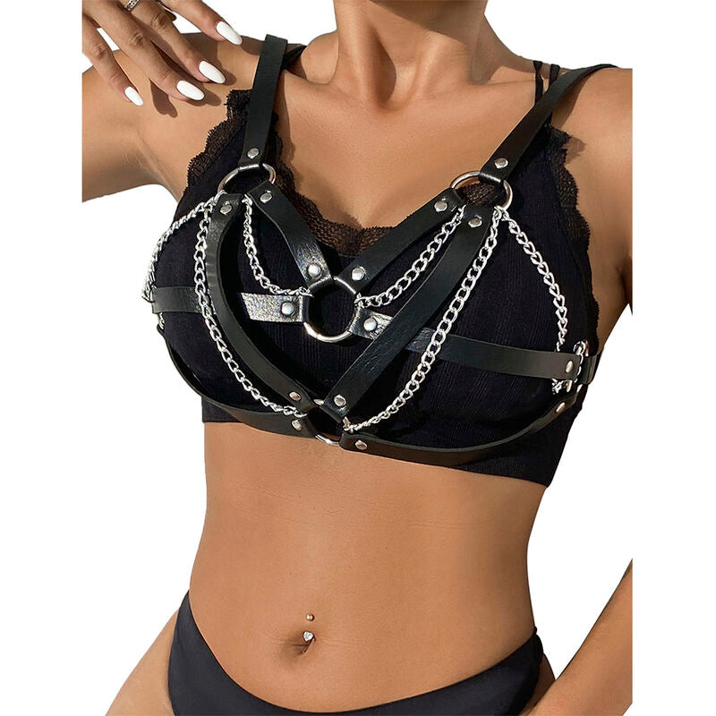 SUBBLIME - 953713 CINTURA PUNK BONDAGE FIBBIA METALLO NERA TAGLIA UNICA – Set di schiavitù – foto 2