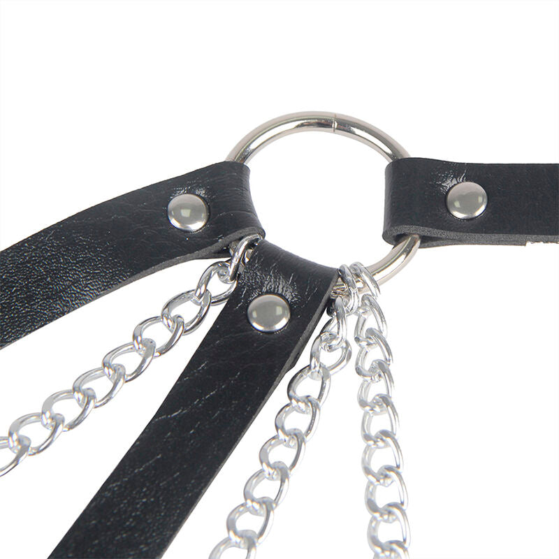 SUBBLIME - 953713 CINTURA PUNK BONDAGE FIBBIA METALLO NERA TAGLIA UNICA – Set di schiavitù – foto 5