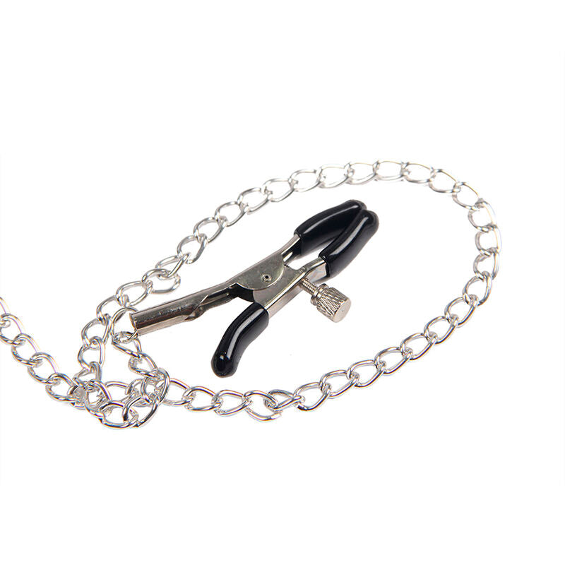 SUBBLIME - 953720 BONDAGE LEATHER STRAP BREATH CLAMPS NERO TAGLIA UNICA – Morsetti per capezzoli per sadomasochismo – foto 2