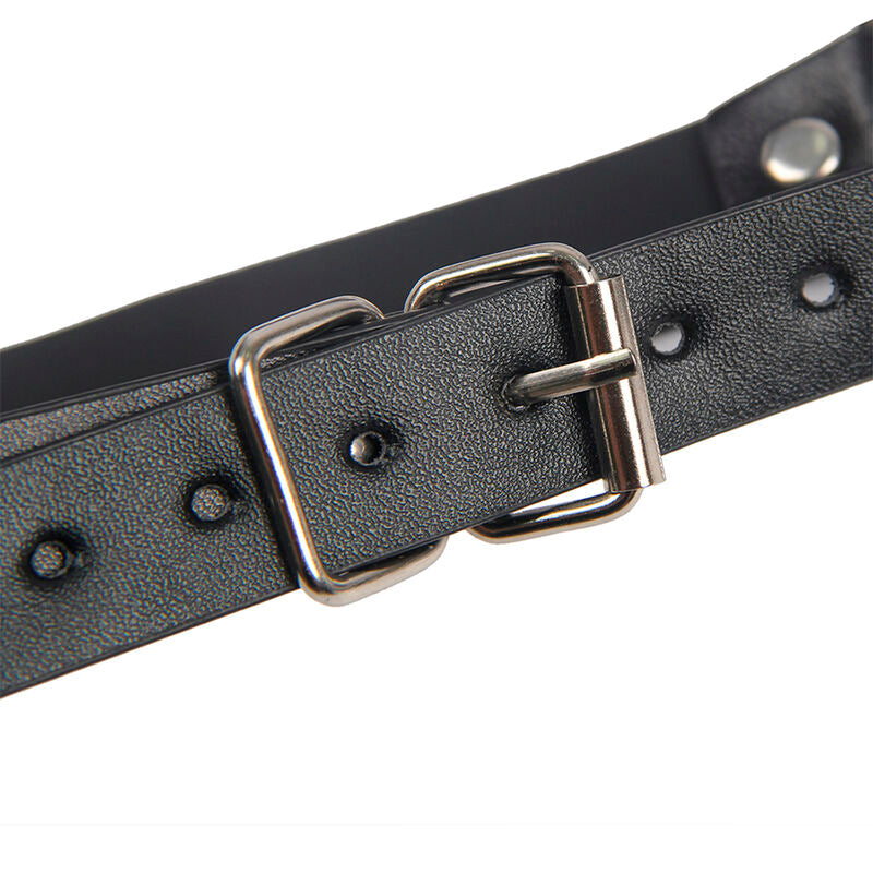 SUBBLIME - 953720 BONDAGE LEATHER STRAP BREATH CLAMPS NERO TAGLIA UNICA – Morsetti per capezzoli per sadomasochismo – foto 4