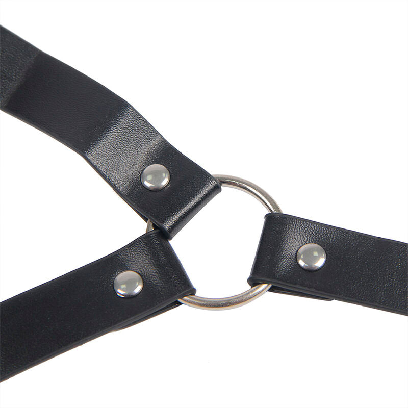SUBBLIME - 953720 BONDAGE LEATHER STRAP BREATH CLAMPS NERO TAGLIA UNICA – Morsetti per capezzoli per sadomasochismo – foto 3