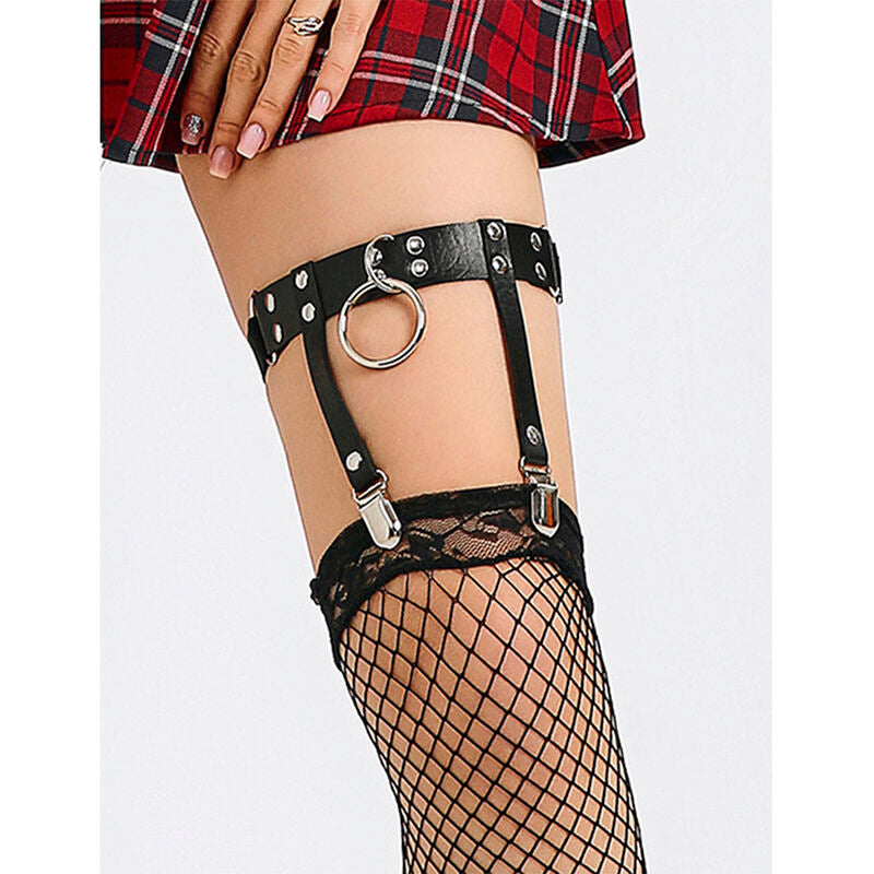 SUBBLIME - 953744 GIARRETRELLA PUNK IN PELLE REGOLABILE NERA TAGLIA UNICA – Moda BDSM – foto 10