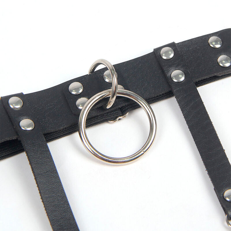SUBBLIME - 953744 GIARRETRELLA PUNK IN PELLE REGOLABILE NERA TAGLIA UNICA – Moda BDSM – foto 7