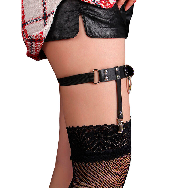 SUBBLIME - 953744 GIARRETRELLA PUNK IN PELLE REGOLABILE NERA TAGLIA UNICA – Moda BDSM – foto 3