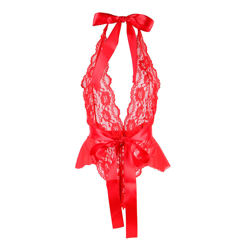 SUBBLIME - 953980 BODY SEXY CON VOLANT + CINTURA ROSSO L/XL – Insieme sexy della biancheria – foto 4