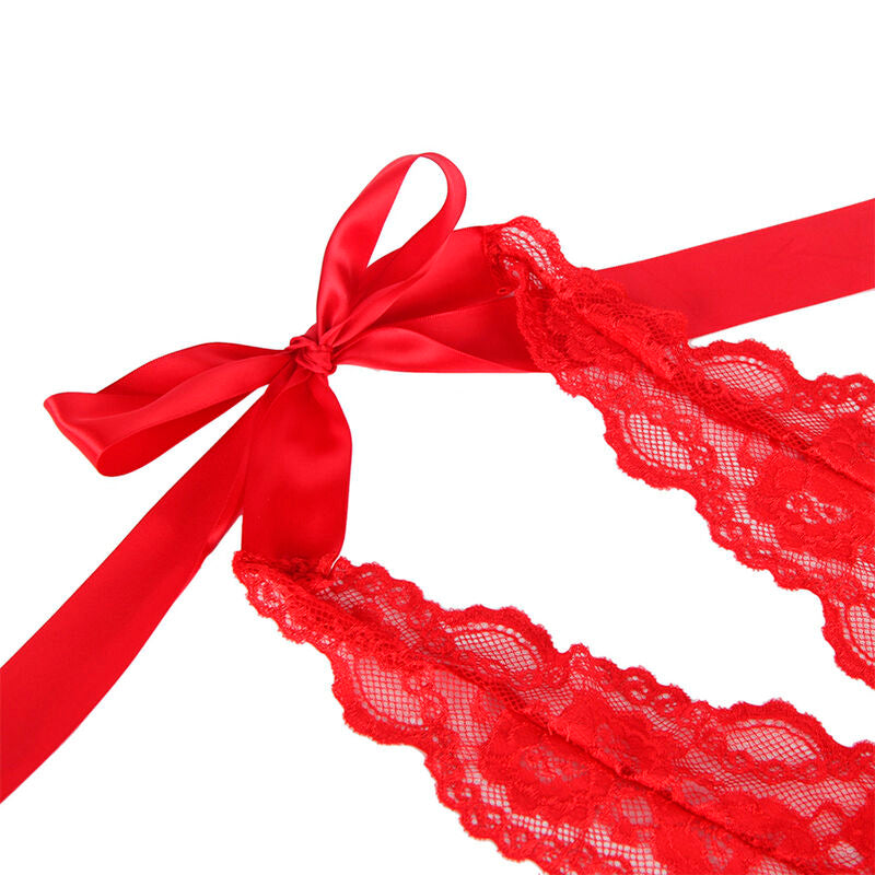 SUBBLIME - 953980 BODY SEXY CON VOLANT + CINTURA ROSSO L/XL – Insieme sexy della biancheria – foto 7