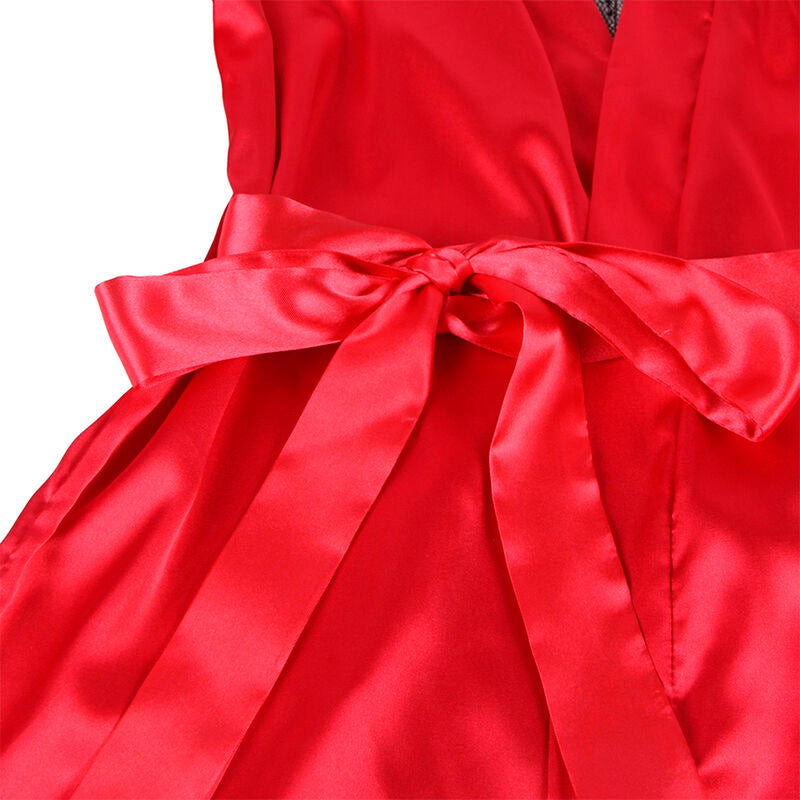 SUBBLIME - 954017 CANOTTIERA CON SCHIENA TRASPARENTE IN PIZZO + PERIZOMA ROSSO/NERO S/M – Insieme sexy della biancheria – foto 7