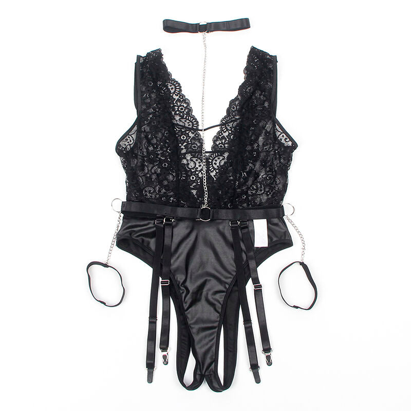SUBBLIME - 954390 BODY SEXY CON CINTURA REGGICALZE NERO L/XL – Body – foto 6