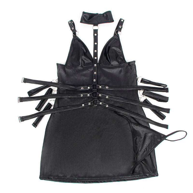 SUBBLIME - 954406 VESTITO BONDAGE IN PELLE NERO S/M – Abiti sexy – foto 6