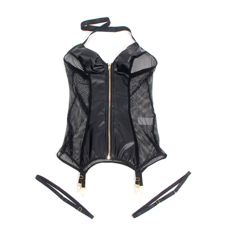 SUBBLIME - 954451 ABITO SEXY IN RETE PELLE NERO L/XL – Abiti sexy – foto 5