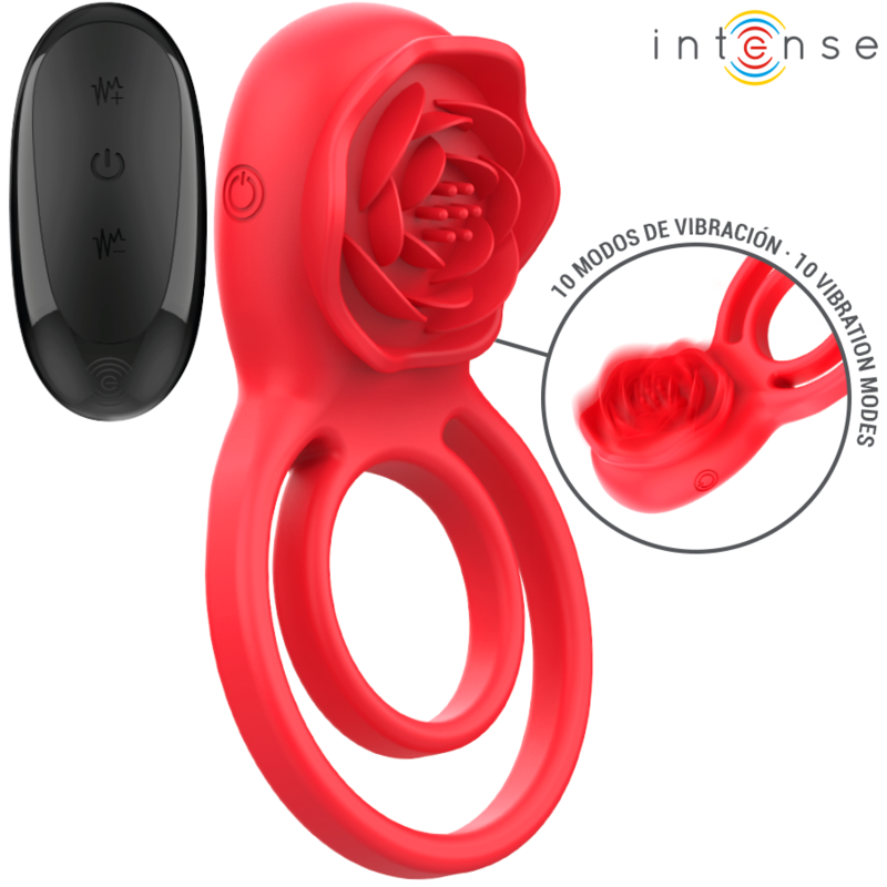 INTENSE - GAIL STIMOLATORE ROSE 10 VIBRAZIONI ROSSO TELECOMANDO – Per il clitoride