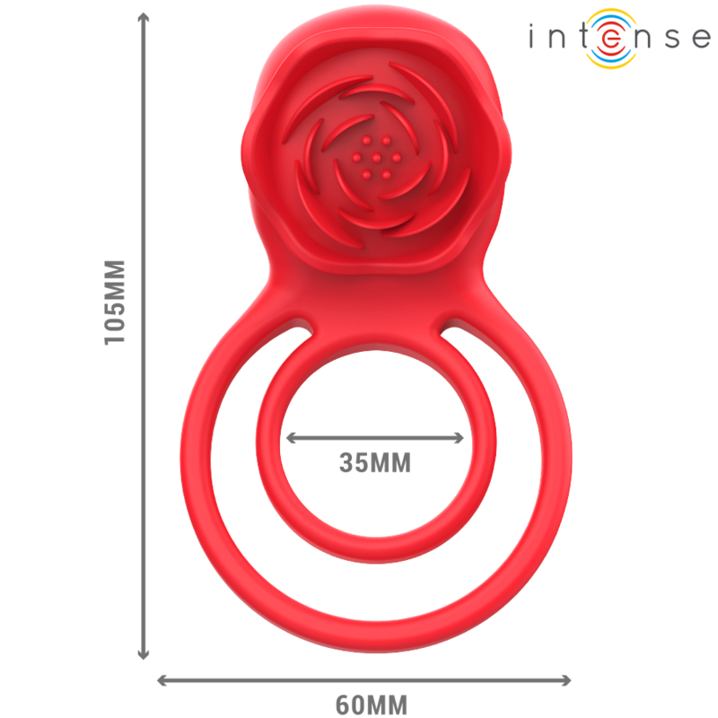 INTENSE - GAIL STIMOLATORE ROSE 10 VIBRAZIONI ROSSO TELECOMANDO – Per il clitoride – foto 4