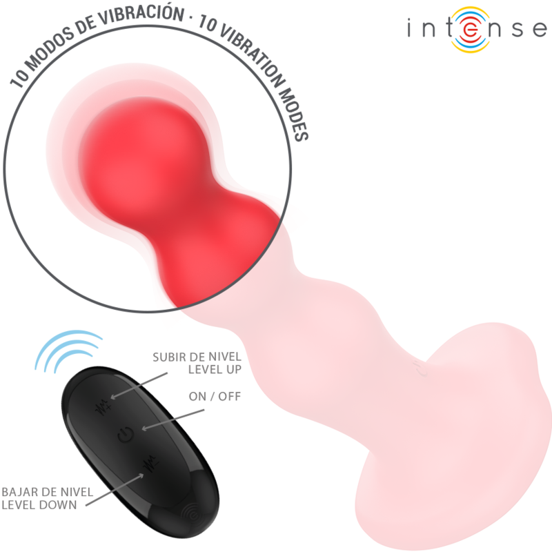 INTENSE - CODY VIBRATORE CON VENTOSA TELECOMANDO ROSSO – Telecomando – foto 3