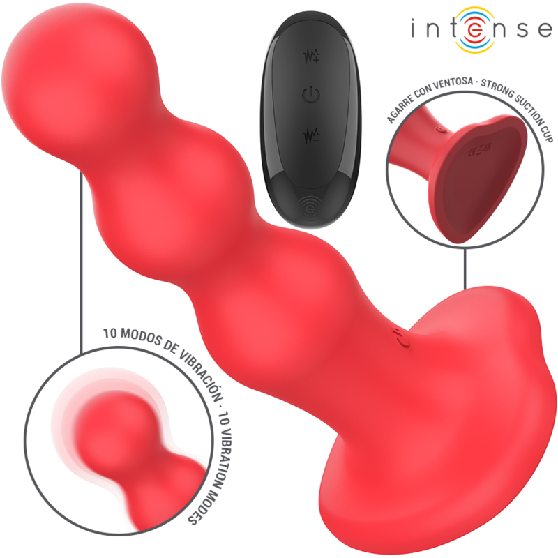 INTENSE - CODY VIBRATORE CON VENTOSA TELECOMANDO ROSSO – Telecomando