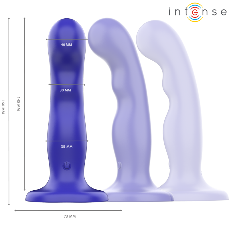 INTENSE - VIBRATORE SHORTY CON VENTOSA TELECOMANDO BLU – Telecomando – foto 2
