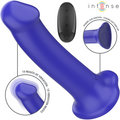 INTENSE - VIBRATORE VICTORIA CON VENTOSA 10 VIBRAZIONI BLU SCURO TELECOMANDO – Telecomando