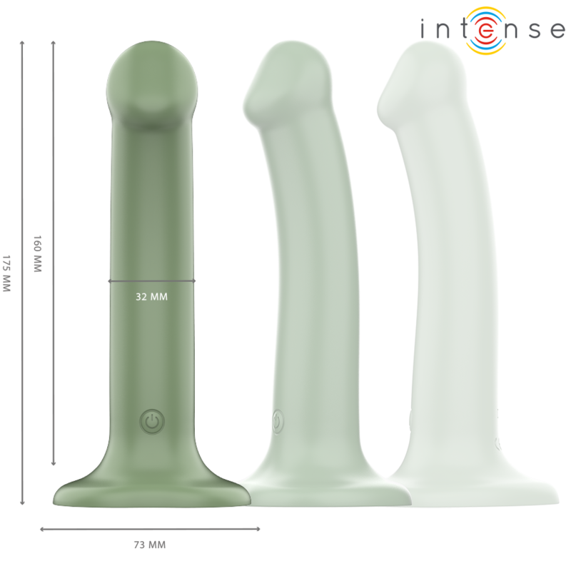 INTENSE - VIBRATORE BECCA CON VENTOSA 10 VIBRAZIONI TELECOMANDO VERDE – Telecomando – foto 2