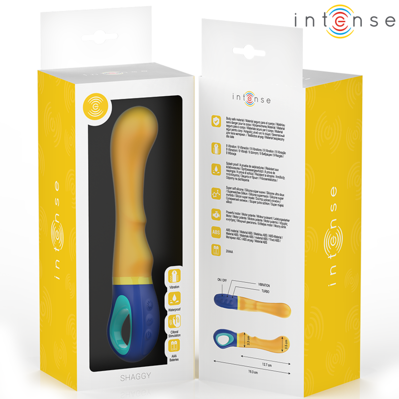 INTENSO - VIBRATORE PUNTO G SHAGGY GIALLO – Vibratori a punto G – foto 6