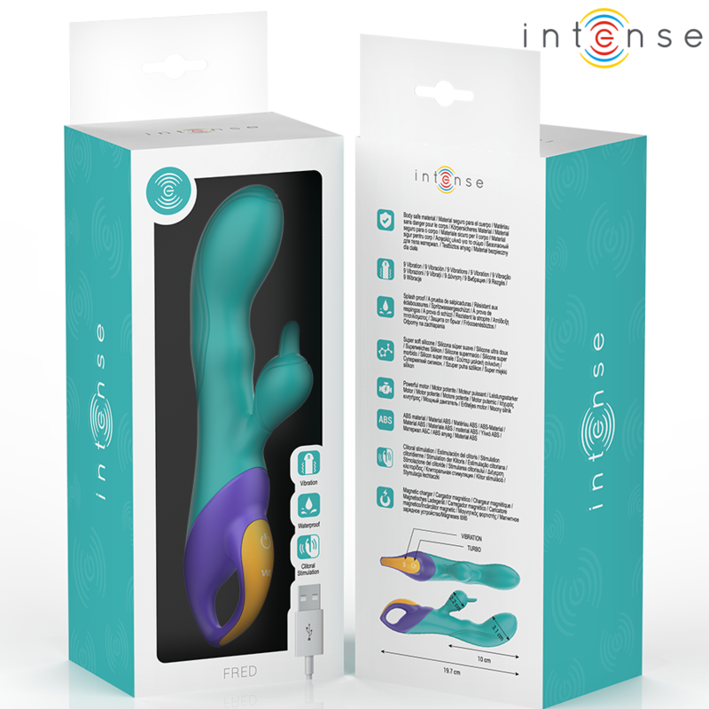 INTENSE - FRED VIBRATORE RABBIT BLU – Vibratori di coniglio – foto 6