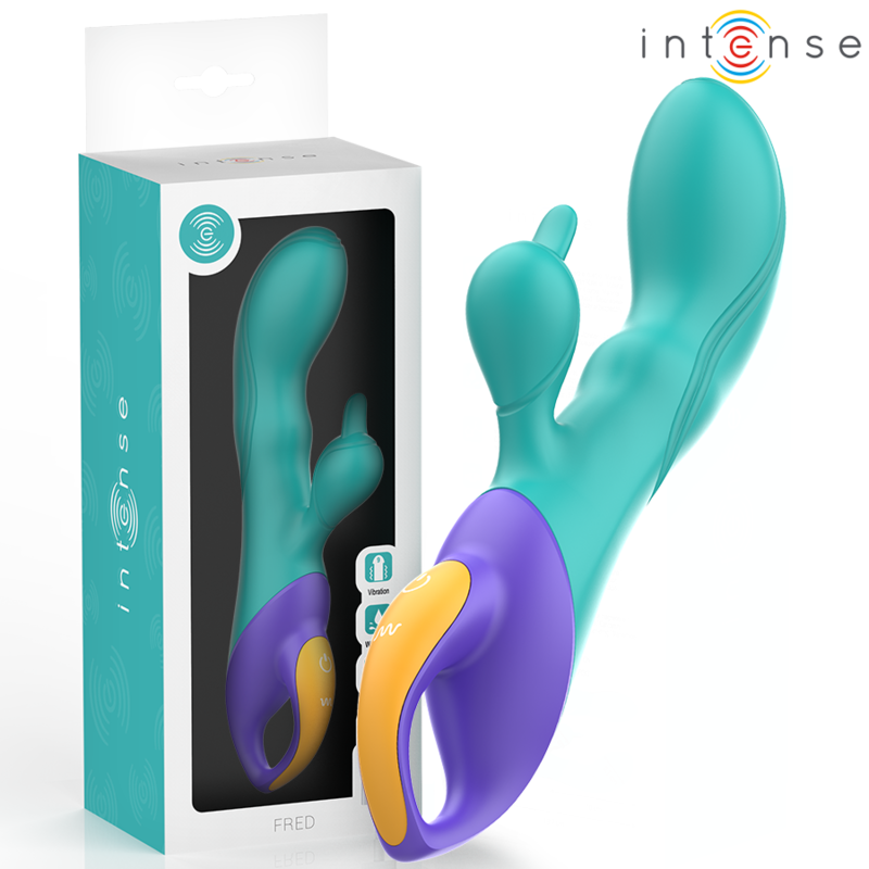 INTENSE - FRED VIBRATORE RABBIT BLU – Vibratori di coniglio