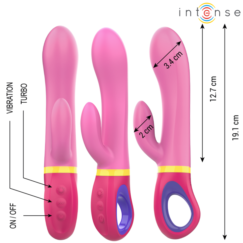 INTENSO - VIBRATORE CONIGLIO ROSA DAPHNE – Vibratori di coniglio – foto 2