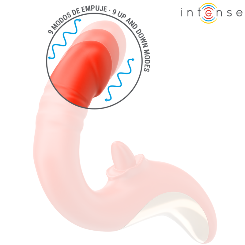 INTENSE - PAULINA VIBRATORE E STIMOLATORE A FORMA DI U ROSSO – Vibratore per coppie UD – foto 4