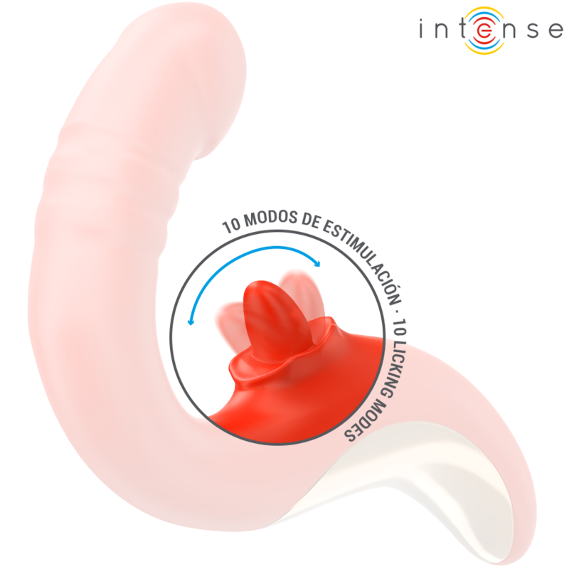 INTENSE - PAULINA VIBRATORE E STIMOLATORE A FORMA DI U ROSSO – Vibratore per coppie UD – foto 6