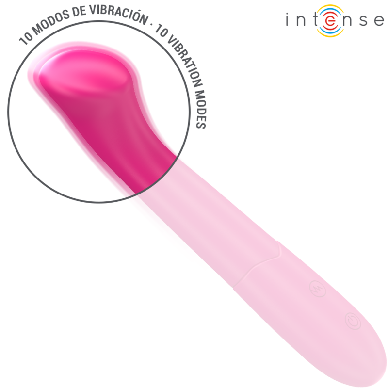 INTENSE - PATY VIBRATORE 19 CM FLESSIBILE 10 VIBRAZIONI MODELLO 2 ROSA – Classici vibratori anali o vaginali – foto 3