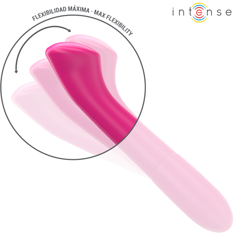 INTENSE - PATY VIBRATORE 19 CM FLESSIBILE 10 VIBRAZIONI MODELLO 2 ROSA – Classici vibratori anali o vaginali – foto 4