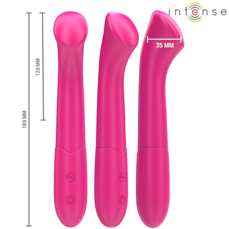 INTENSE - PATY VIBRATORE 19 CM FLESSIBILE 10 VIBRAZIONI MODELLO 2 ROSA – Classici vibratori anali o vaginali – foto 2