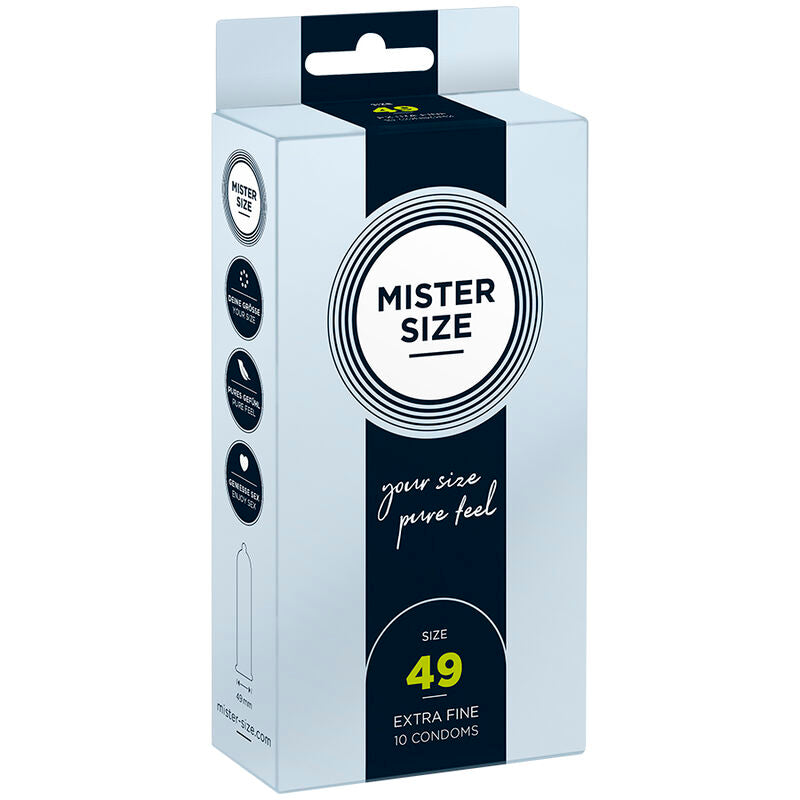 MISTER SIZE - PRESERVATIVO TAGLIA S 49 MM (10 UNITÀ) – Scatole da 4 a 24