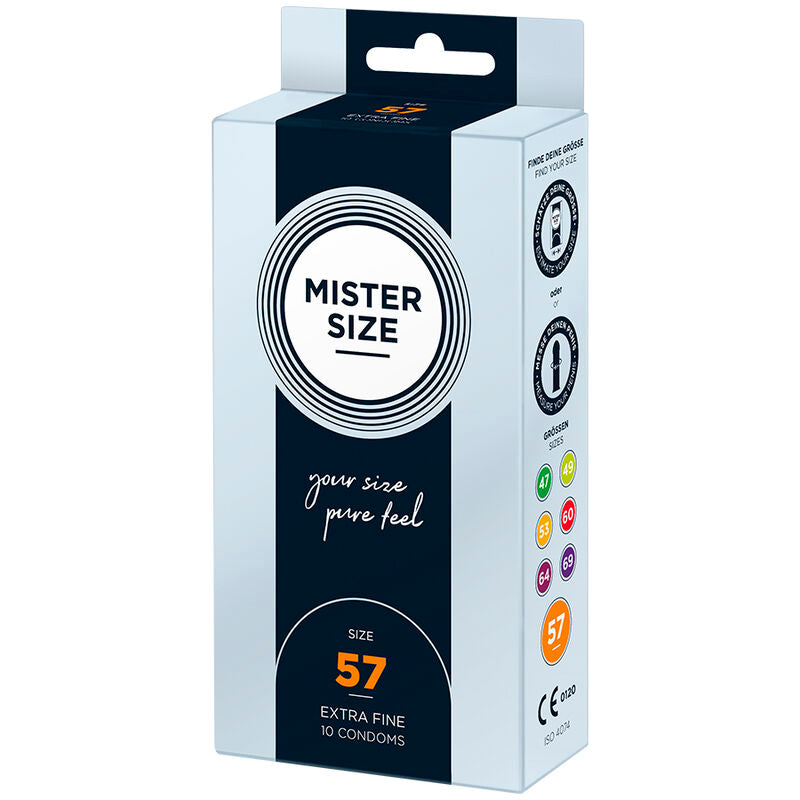 MISTER SIZE - PRESERVATIVO TAGLIA L 57 MM (10 UNITÀ) – Scatole da 4 a 24 – foto 2