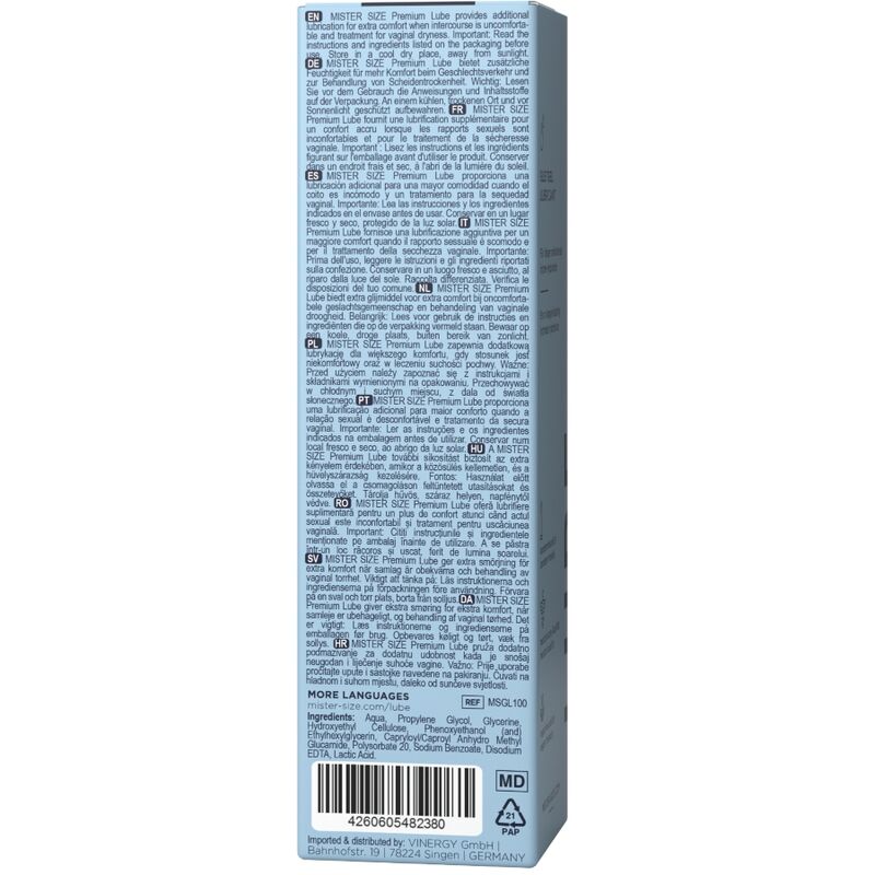 MISTER SIZE - LUBRIFICANTE PREMIUM 100 ML – A base d'acqua – foto 4