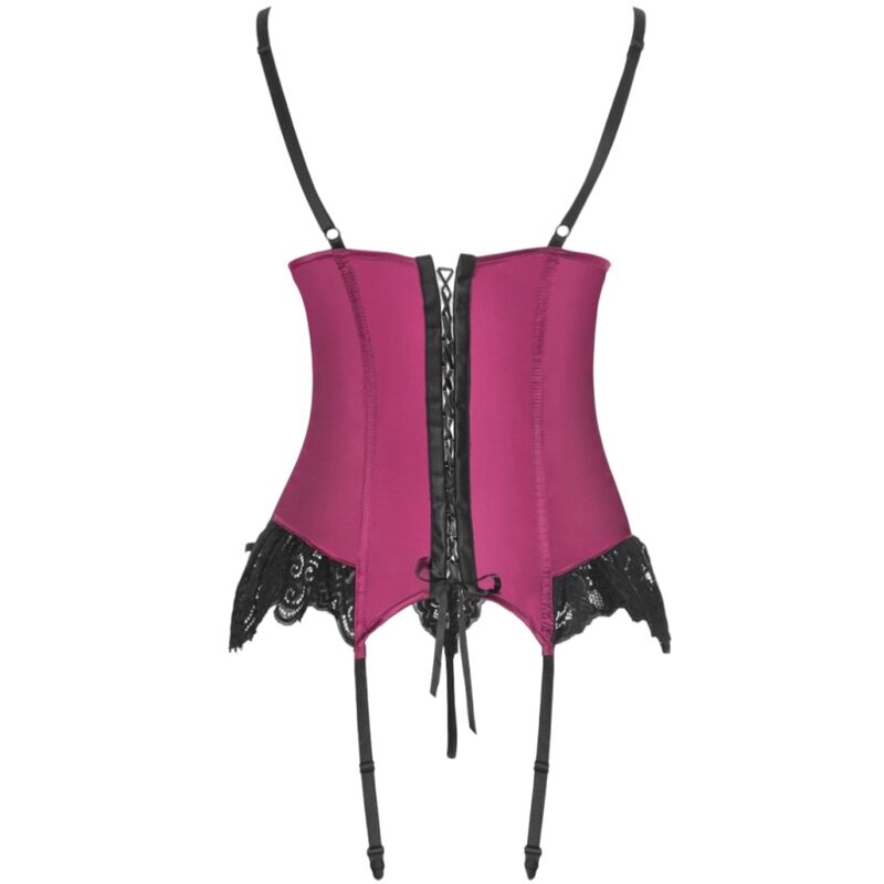 LIVCO CORSETTI FASHION - AGRAFENA CF 90436 CORSETTO + PERIZOMA BORDEAUX S/M – Insieme sexy della biancheria – foto 5