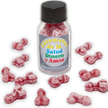 DIABLO PICANTE - 12 CARAMELLE SALUTE-SOLDI-AMORE A FORMA DI PENE FRAGOLA/CILIEGIA – Giochi di addio singoli