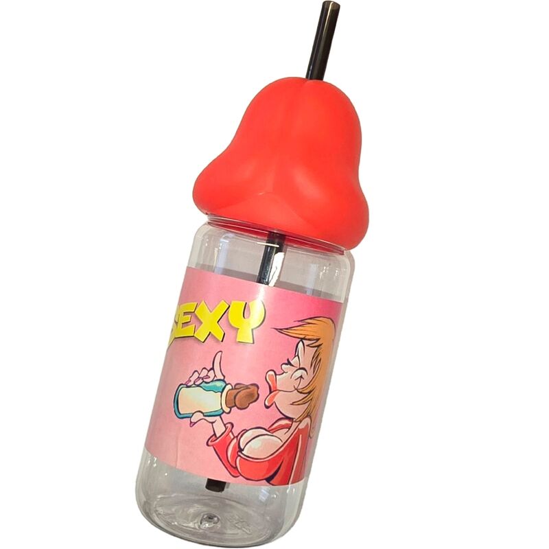 DIABLO PICANTE - BIBERON A FORMA DI PENE 360 ML ROSSO – Giochi di addio singoli