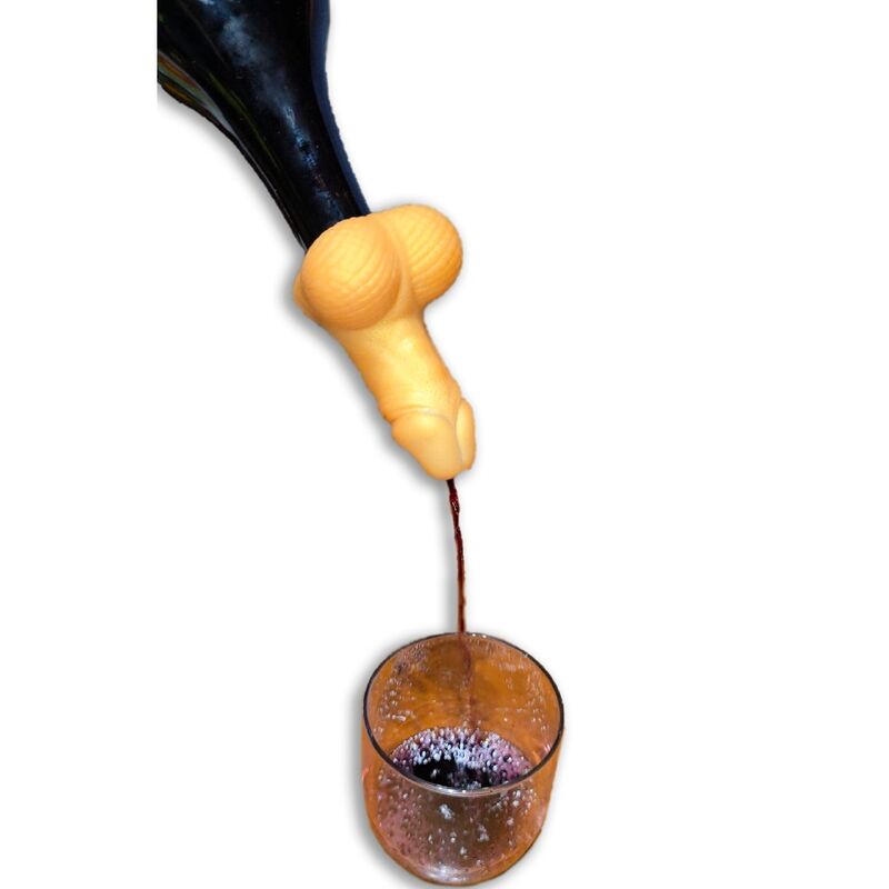 DIABLO PICANTE - DECANTER PER VINO A FORMA DI PENE DORATO – Giochi di addio singoli